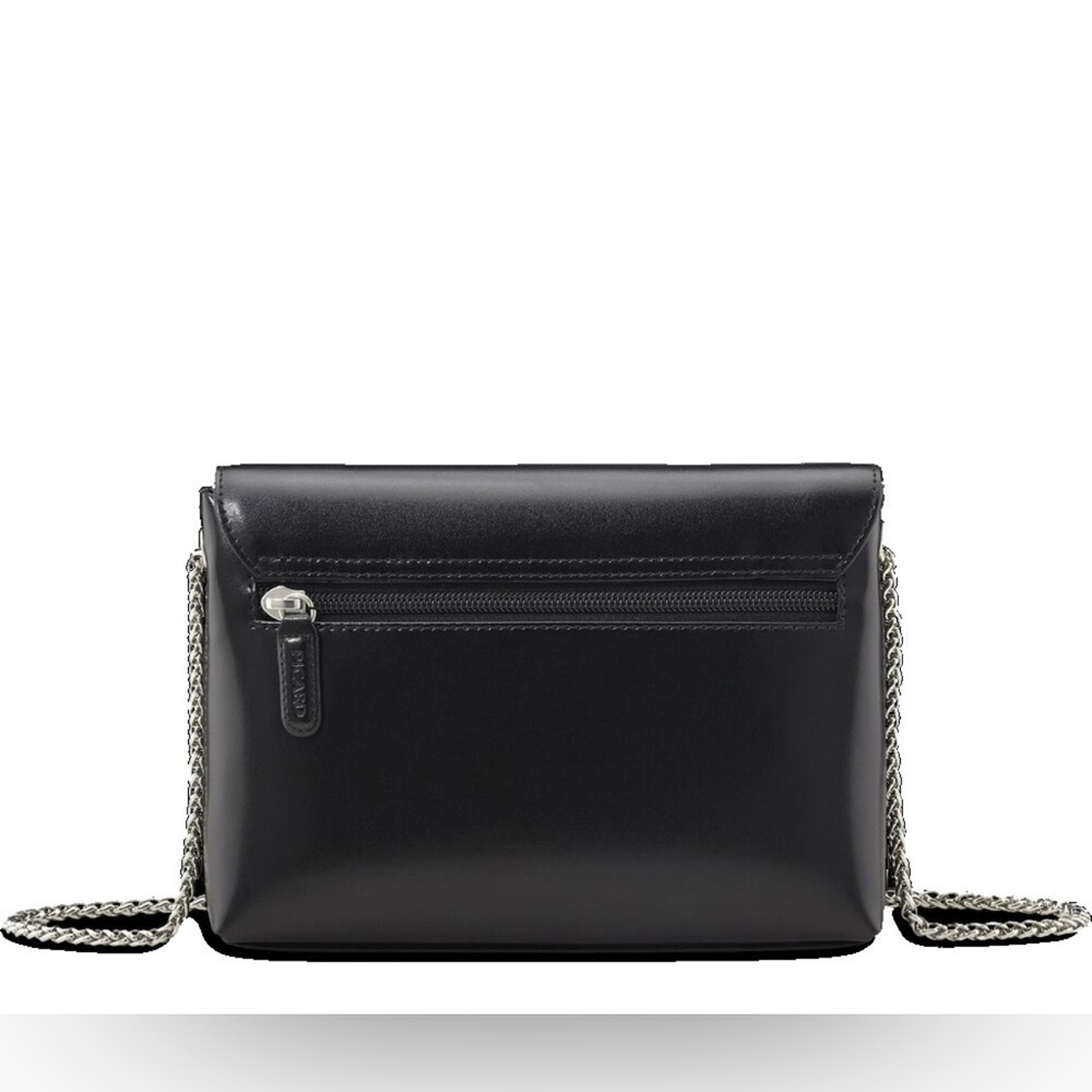 Black Leather Chain Shoulder Bag - Picture 2 of 8